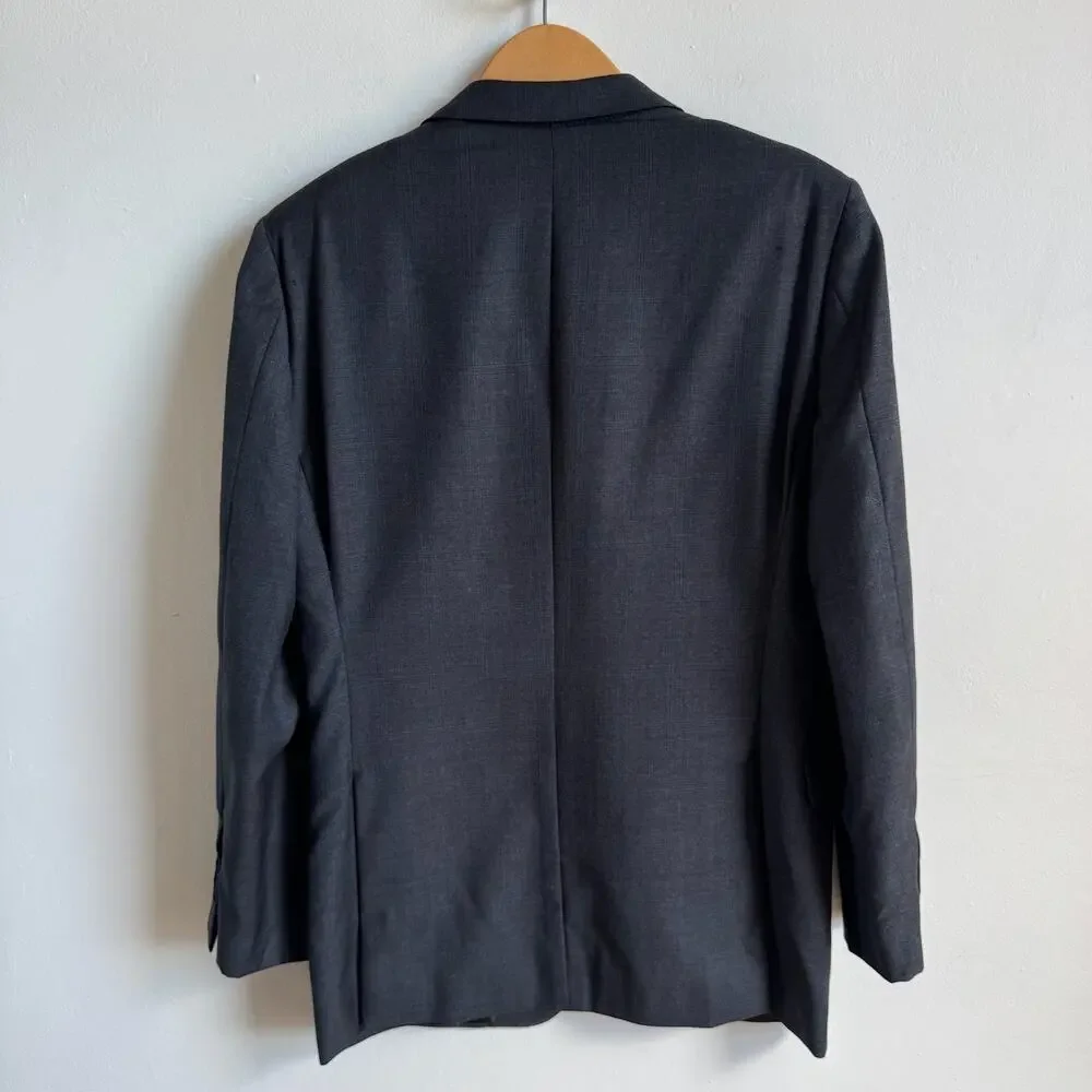 Z ZEGNA KILGORE TROUT Men's Charcoal Wool Blazer